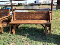 WOOD PICNIC TABLE THAT CONVERTS INTO A BENCH