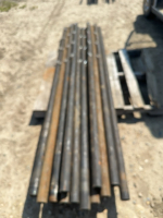 8 foot steel 2 3/8"post with 4 wire hooks/10 pieces bidding per post