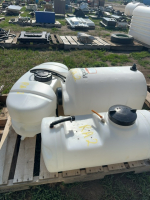 Palet with three poly tanks
