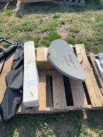 Satellite dish and tripod