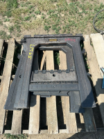 Two folding nylon sawhorses