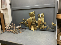 METAL WALL ART - OWLS & PEACOCKS