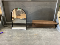 SHELF W/HANGER, MIRROR W/LEDGE