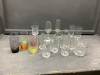 (2) BOXES W/ DRINKING GLASSES & ICE BUCKET, OLYMPIC GLASSES