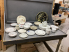 BOX OF MISC DISHES, CREAM & SUGAR