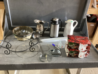BOX CARAFES, WATER JUG, XMAS MUGS, ORNAMENTAL DISH, BUNDT PANS