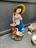 RESIN GIRL FIGURINE AND COLLECTION OF SHELLS - 3