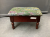 SMALL UPHOLSTERED STOOL W/ STORAGE LID