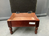 SMALL UPHOLSTERED STOOL W/ STORAGE LID - 2