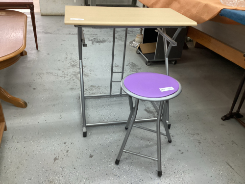SMALL DESK & STOOL