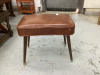 VINYL TOP STOOL AND METAL SHOE RACK