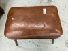 VINYL TOP STOOL AND METAL SHOE RACK - 2