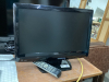 SMALL TOSHIBA 21" FLAT SCREEN TV W/ REMOTE ON STAND - 2