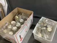 2 BOXES ASSORTED JARS