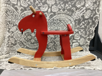 RED WOOD ROCKING MOOSE