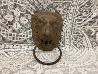 CAST LION HEAD DECOR PIECE