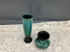 (2) BMP VASES - BOTH STAMPED - 2