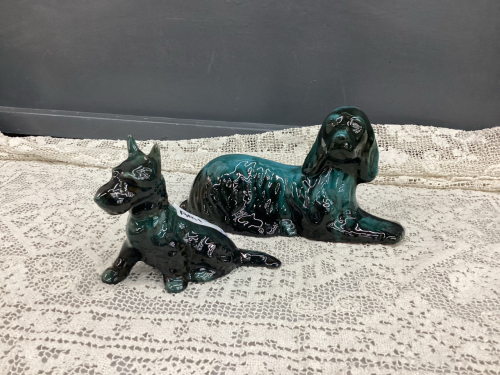 (2) BMP DOGS - SETTER & TERRIER - UNMARKED