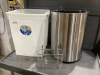 S/S GARBAGE CAN & STORAGE BARREL & HANGING BASKET