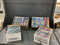 (4) SMALL BOXES OF MOSTLY DISNEY VHS