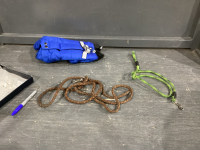 (2) LEASHES + SMALL LINED DOG COAT