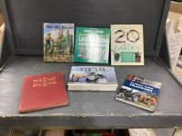 HARCOVER BOOKS - TRAINS, TRACTORS, GARDENING