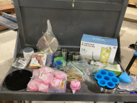 2 BOXES; 16PC GLASSWARE + KITCHEN ITEMS