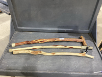 3 WOOD WALKING STICKS
