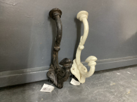 (2) LARGE CAST HOOKS