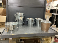 (12) METAL BUCKETS