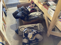 2 BOXES HOCKEY EQUIPMENT