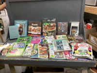 BOX OF COOKBOOKS, MAGAZINES, ROYAL FAMILY