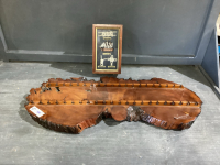 SPOON RACK + ENCASED SAIL BOAT W/KNOTS