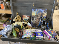 BOX DINOSAURS, TOYS, PUZZLES, ETC