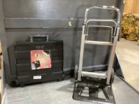2 ITEMS - ROLLING HAND TRUCK + FOLDING CRATE