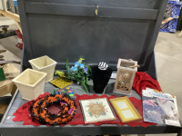 TOTE CANDLE HOLDERS, PLANTER POTS, FLORAL ITEMS, LACE RUNNERS, DECORATIONS FOR SPECIAL OCCASIONS, FRAMES,