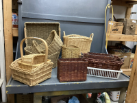 LARGE BOX OF BASKETS - ASSORTED SIZES