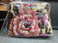 MINK BLANKET - FLORAL DESIGN