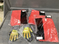 MICROCHEM ALPHATEC 68CFR TAPED HOODED COVERALLS + WORK GLOVES