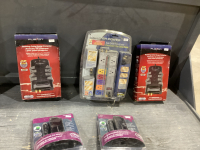 BOX OF POWER CENTER, CAR ADAPTER, SURGE PROTECTORS