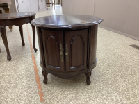 ROUND SIDE TABLE WITH STORAGE