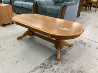 DOUBLE PEDESTAL COFFEE TABLE