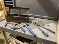 TOOL BOX WITH ASSORTED TOOLS