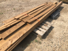 Assorted treated deck board