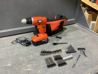 BAG W/ B+D 18V CORDLESS DRILL AND CHARGE CORD