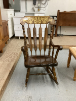 LARGE WOOD ROCKING CHAIR