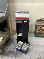 REVOLVING BLACK CD HOLDER & CD'S