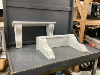 (2) WOOD WALL MOUNT SHELVES