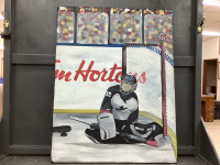 HOCKEY OIL PICTURE ON CANVAS