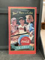 COCA-COLA POSTER ON BOARD